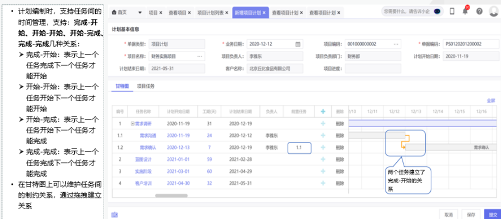 项目计划